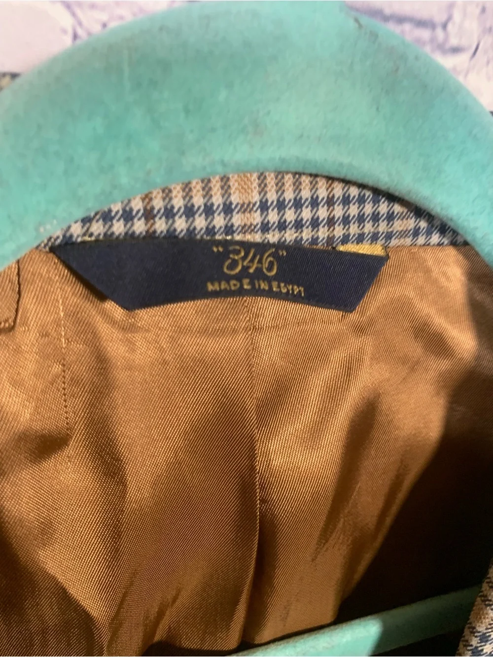 Brooks Brothers Mens Fitzgerland Fit Plaid Blazer Blue Size 44R Preppy Corpcore
